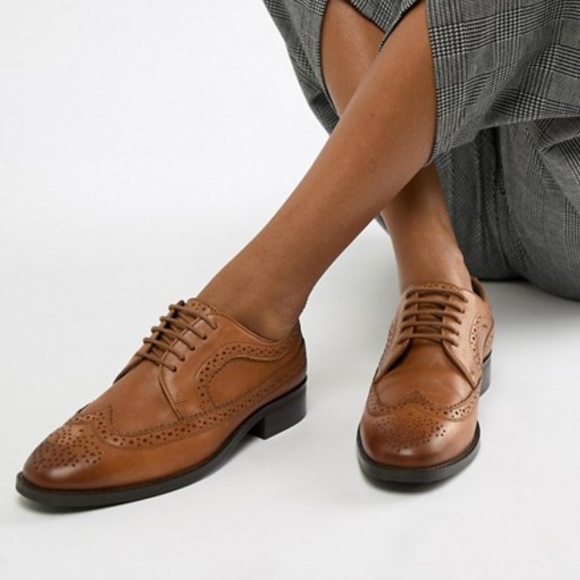 asos design militant premium chunky leather loafer flat shoes